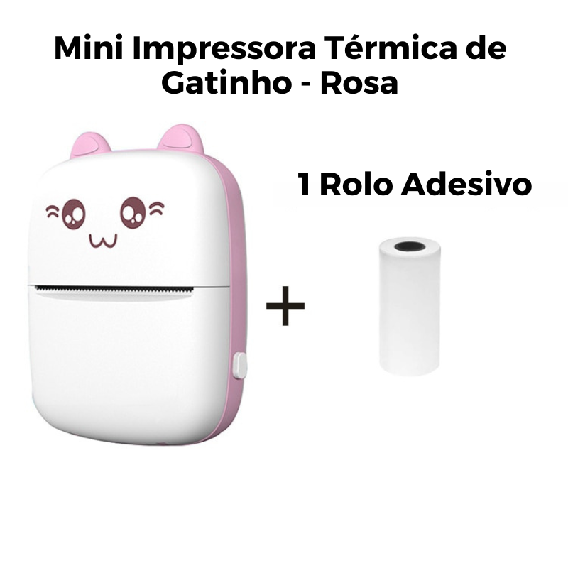 Mini Impressora Térmica de Gatinho - Ditadelah