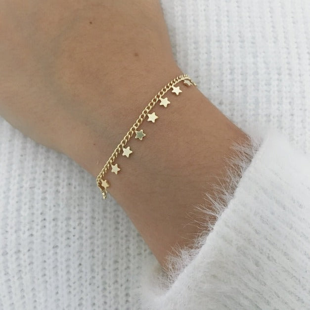 Pulseira de Estrelas Banhada A Ouro 18k Ditadelah - Ditadelah