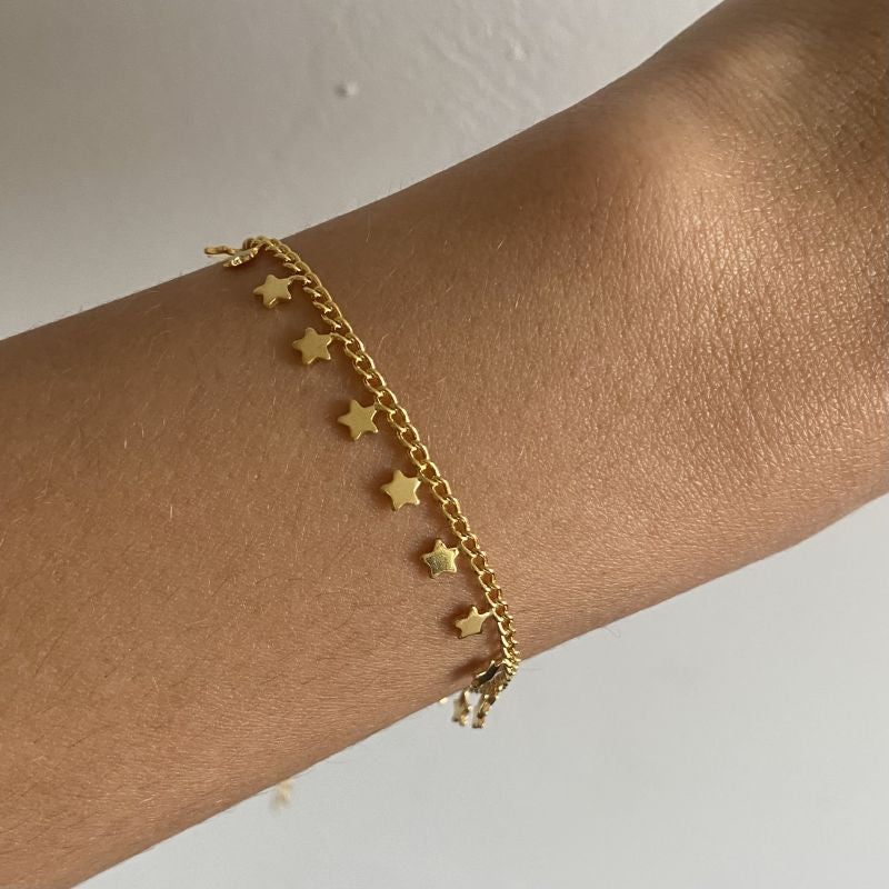 Pulseira de Estrelas Banhada A Ouro 18k Ditadelah - Ditadelah